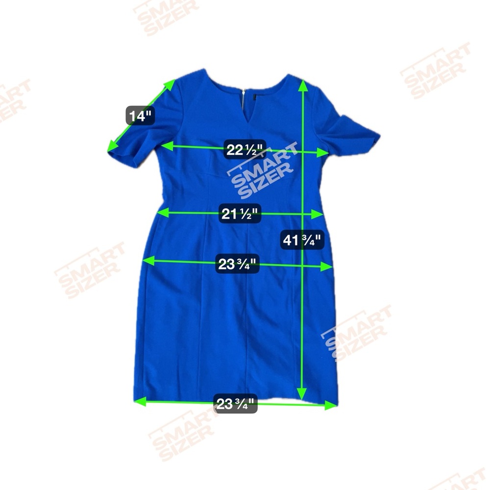 Tahari ASL Royal Blue Sheath Short Sleeve Dress - Picture 6 of 6
